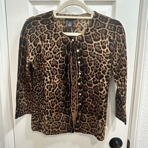 Only Mine Leopard Print Cardigan - Brown and Black